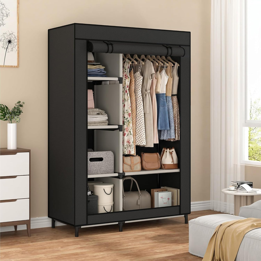 Calmootey Portable Closet Organizer, Space-Saving Storage System for Home