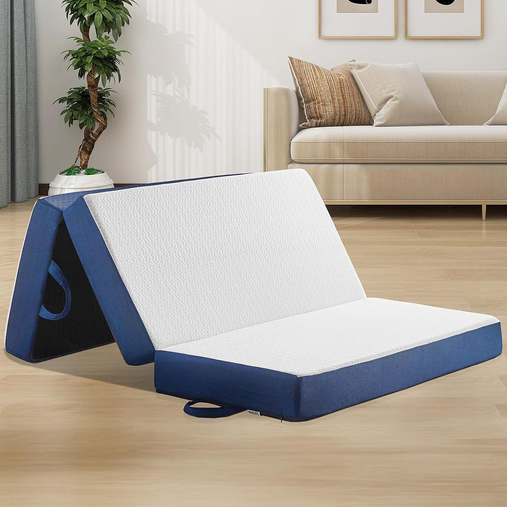 Folding Mattress Twin, 6" Floor Foldable Bed Futon for Guest Bed,Camping