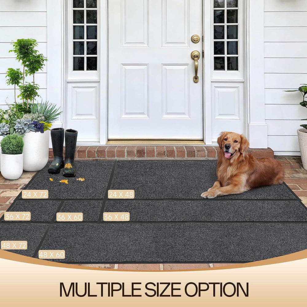 Amyracel Front Door Mat 2'x4', Heavy Duty Waterproof Indoor Outdoor D...