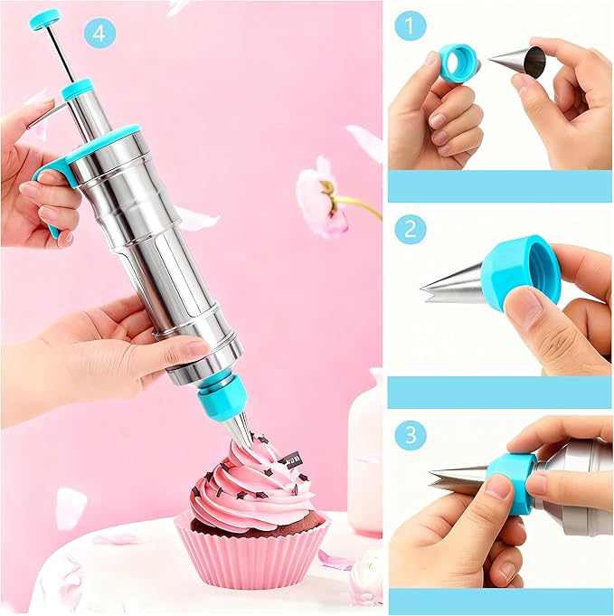 Gawren-H&E 208 PCS Cake Decorating Kit, Baking Supplies