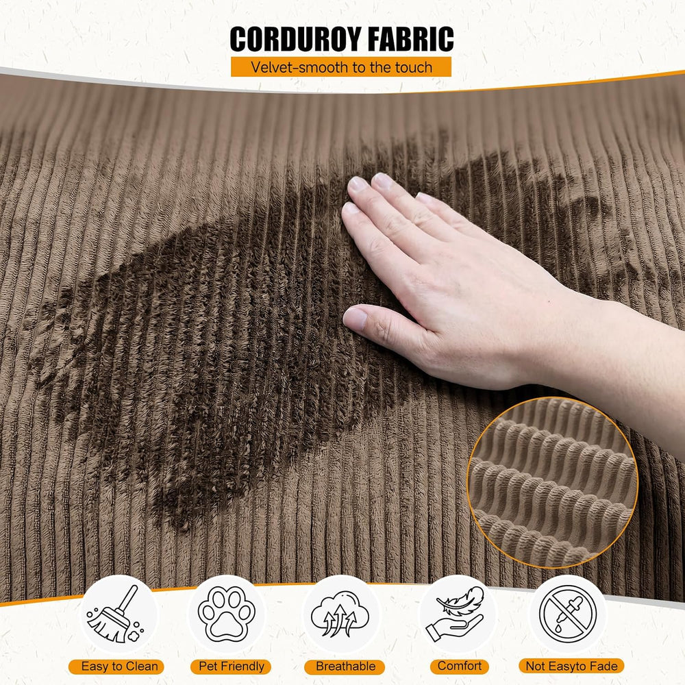 79" Convertible Sofa Bed Set, 4 in 1 Boneless Couch for Living Room