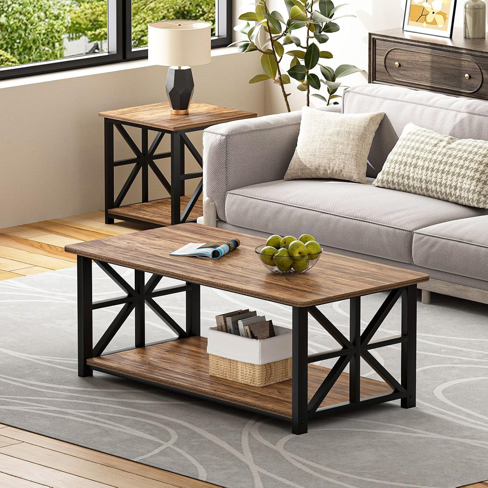 GreenForest Round Corners Coffee Table for Living Room