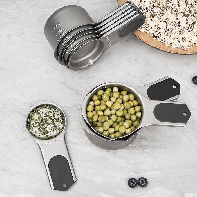 Stianless Steel Magnetic Measuring Cups, Kitchen Aid Cups Measuring set