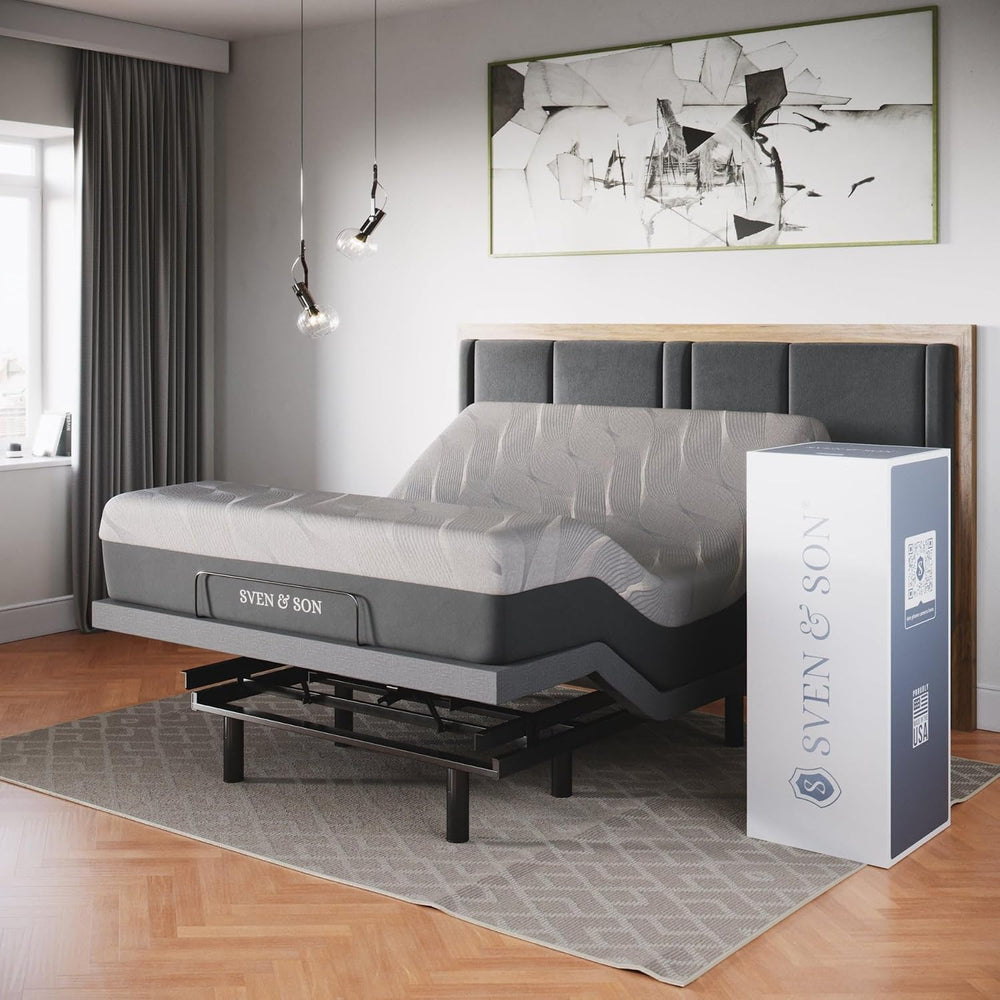 Sven & Son Classic Adjustable Bed Base, Head and Foot Lift, Massage, Unde...