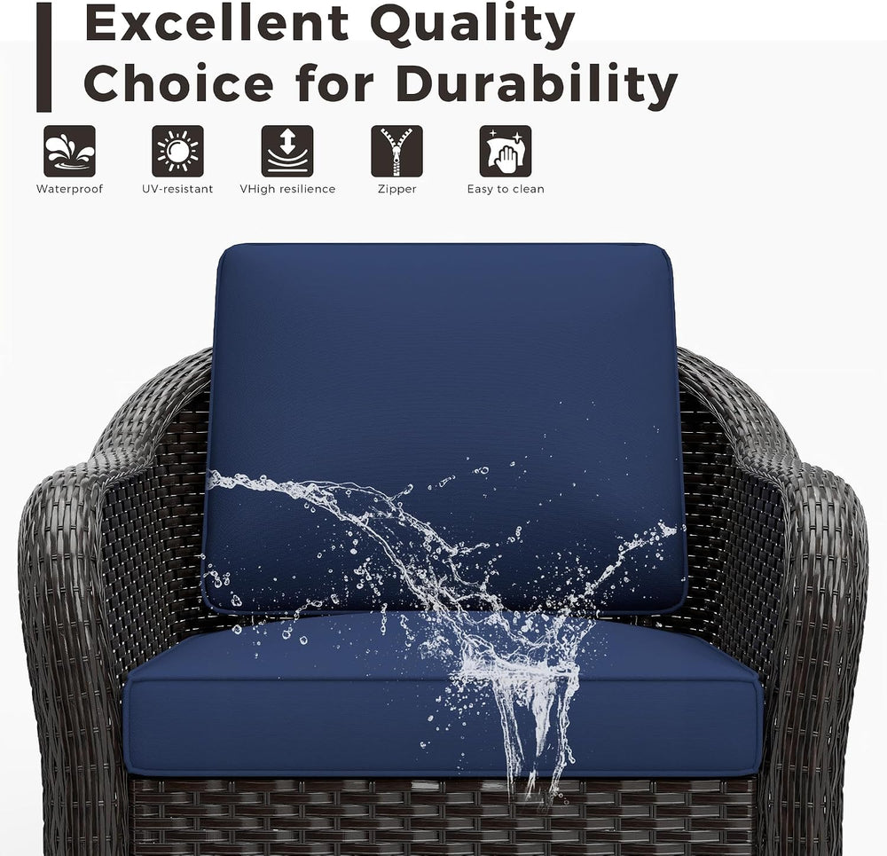 2 Seater Outdoor Patio Couch with Handwoven PE Wicker