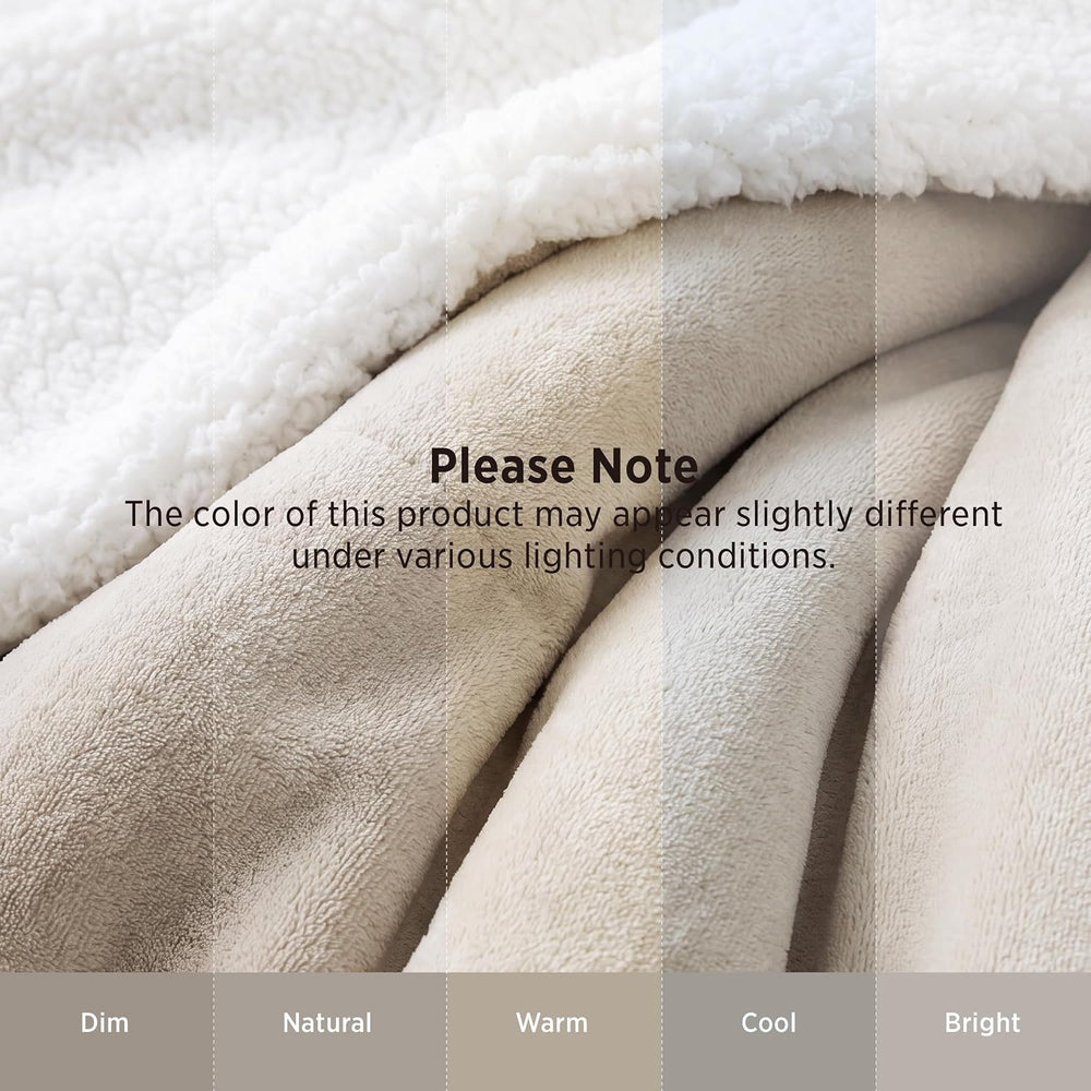 Bedsure GentleSoft Sherpa Fleece Twin Size Blanket for Couch, Non-Heated, Thi...