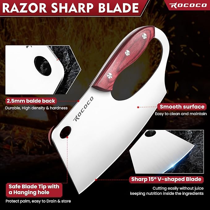 ROCOCO Easy Handle Meat Cleaver