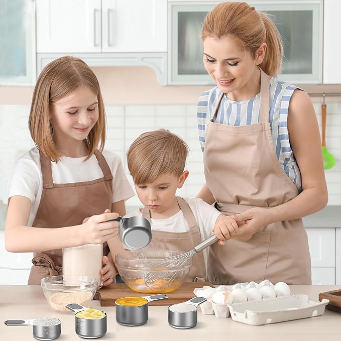 Stianless Steel Magnetic Measuring Cups, Kitchen Aid Cups Measuring set