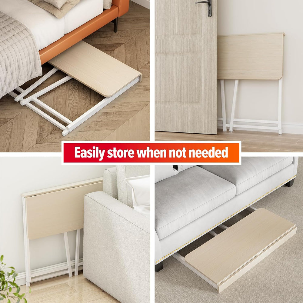 WOHOMO Folding Desk, Small Foldable Desk 31.5" for Small Spaces, Space S...