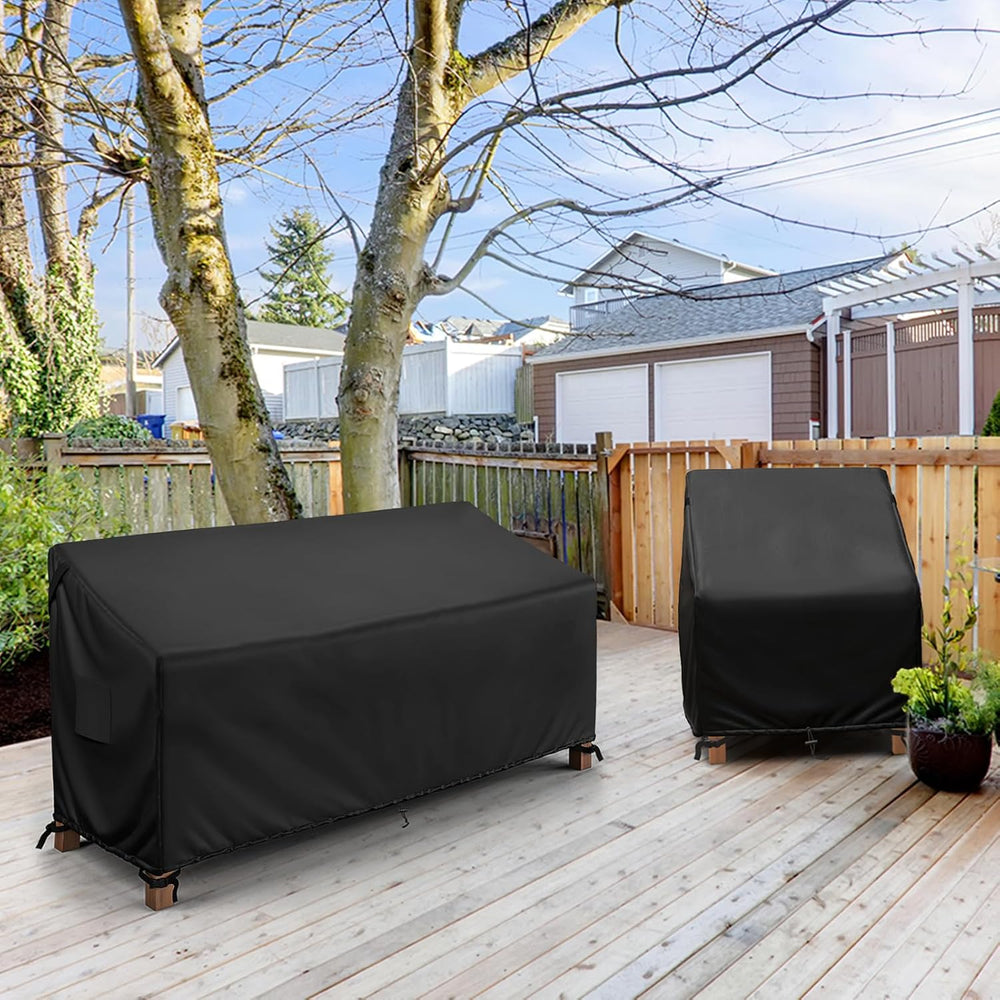 MR. COVER 3-Seater Outdoor Couch Cover Waterproof, 80 Inch Patio Furniture Co...