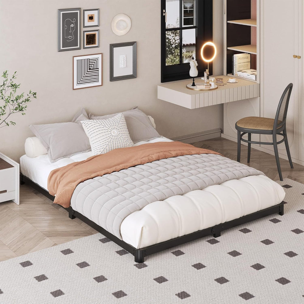 3 inch Full Size Bed Frame with Rounded Corner, Low Profile Bed Frame