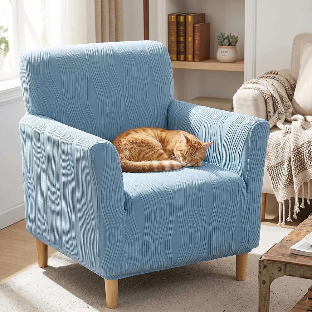 KRFOONN Chair Covers with Arms Armchair Slipcover for Living Room,2PCS, T12