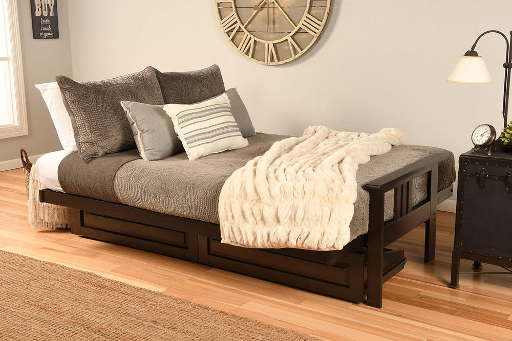 Kodiak Furniture Monterey Futon Set, No Drawers, with Espresso Base and Orego...