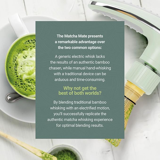 Matcha Mate Electric Powered Bamboo Whisk