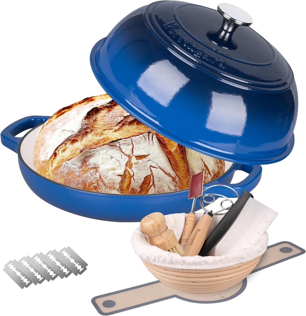 VORRINGARD Enameled Cast Iron Dutch Oven Pot