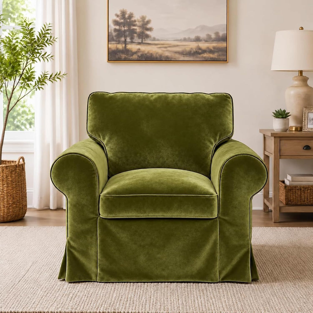 Velvet Pet-Friendly Replacement Ektorp Armchair Cover Compatible for IKEA Ekt...