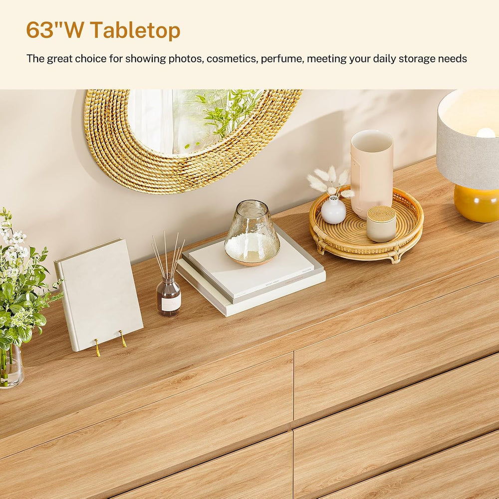 55" Dresser for Bedroom with 6 Drawers, Modern Dressers & Chests of ...