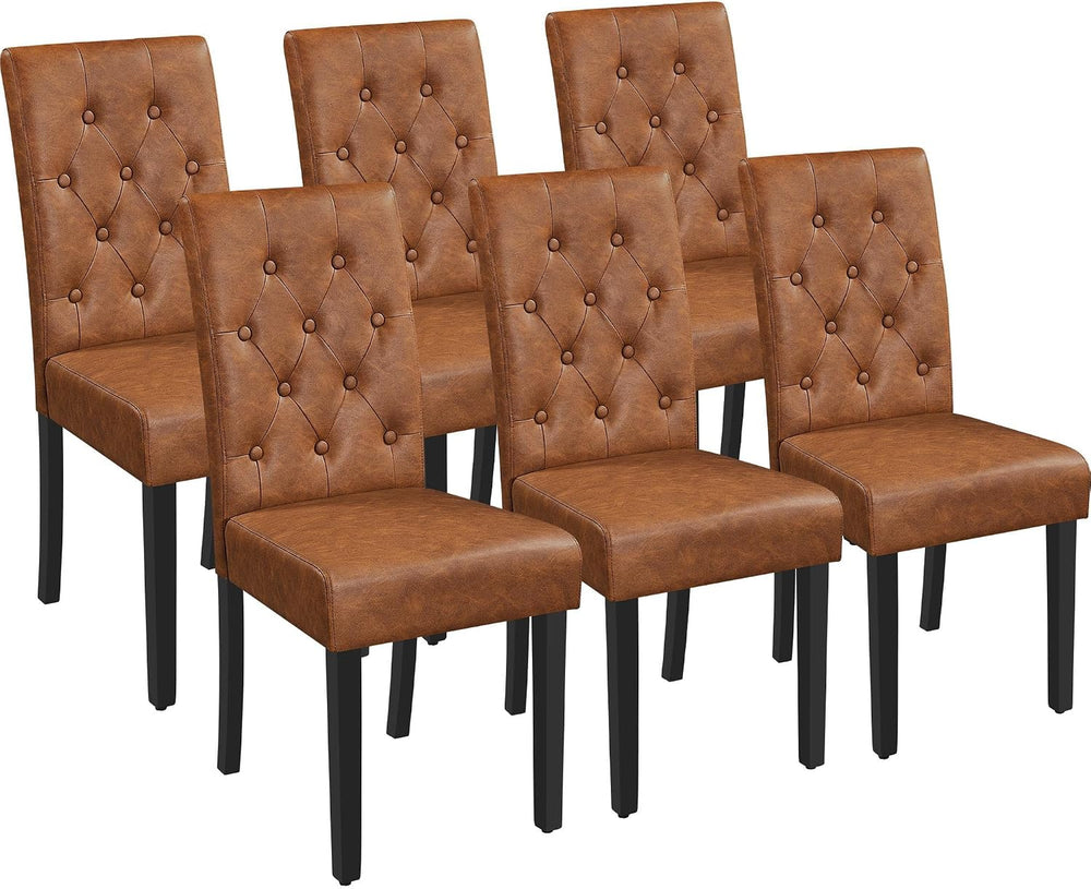 Yaheetech Dining Chairs Set of 6 Modern Style Faux Leather Dining Room Chairs...