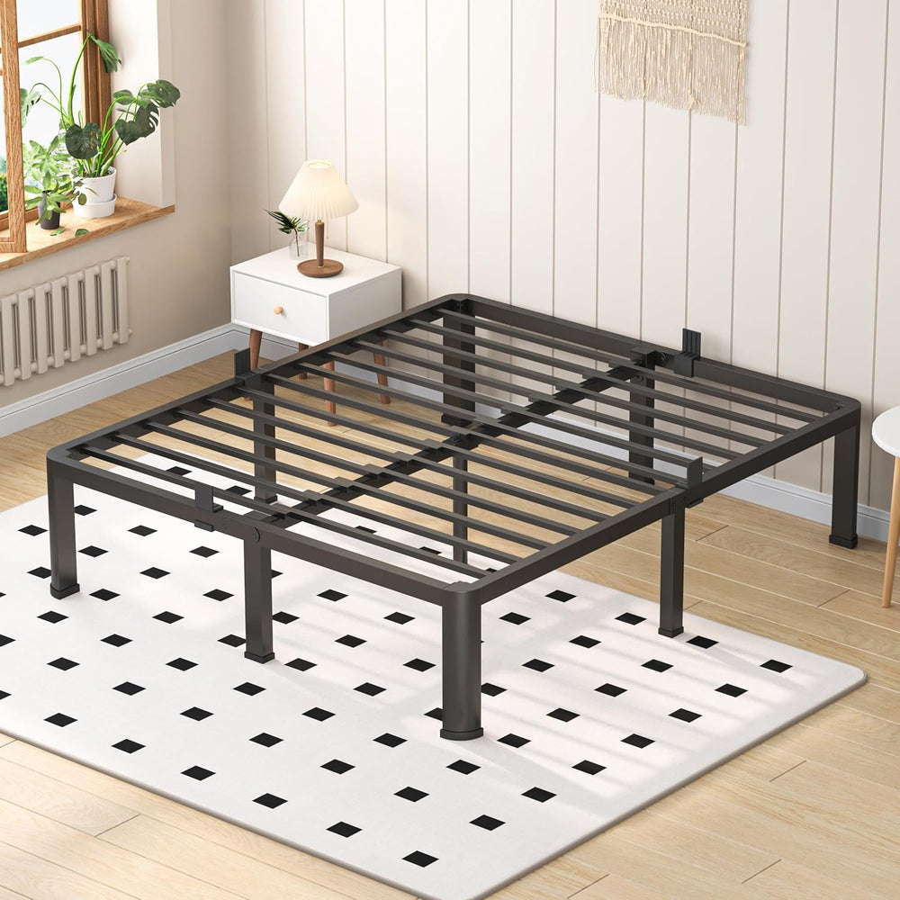 VIPSHOW 14 Inch Full Heavy Duty 3500lbs Bed Frame with Round-Corner