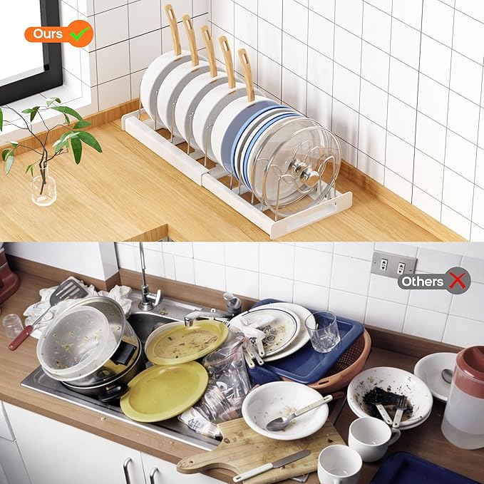 Nigelia 2 Pack Pots and Pans Organizer