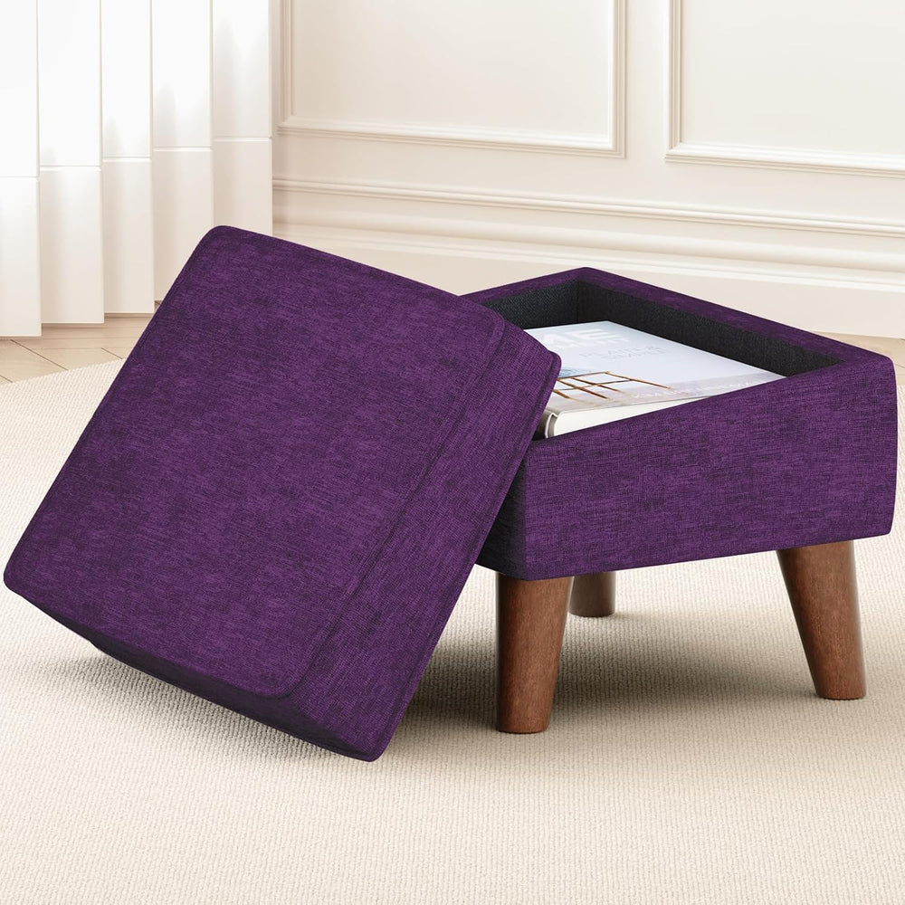 FAGAGA Storage Ottoman, Small Foot Stool Ottoman with Adjustable Lid | Sturdy...