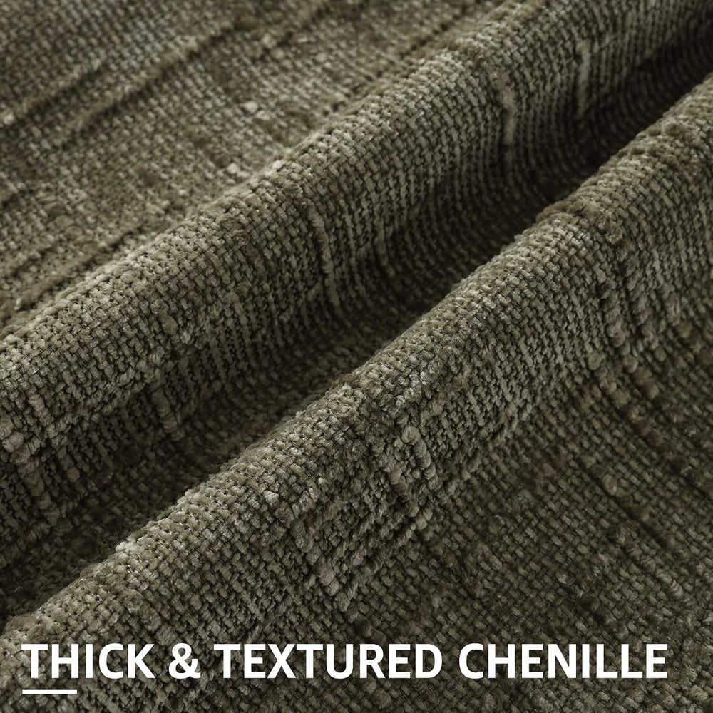 decorUhome Christmas Textured Chenille Throw Pillow Covers 24x24 Set of 2