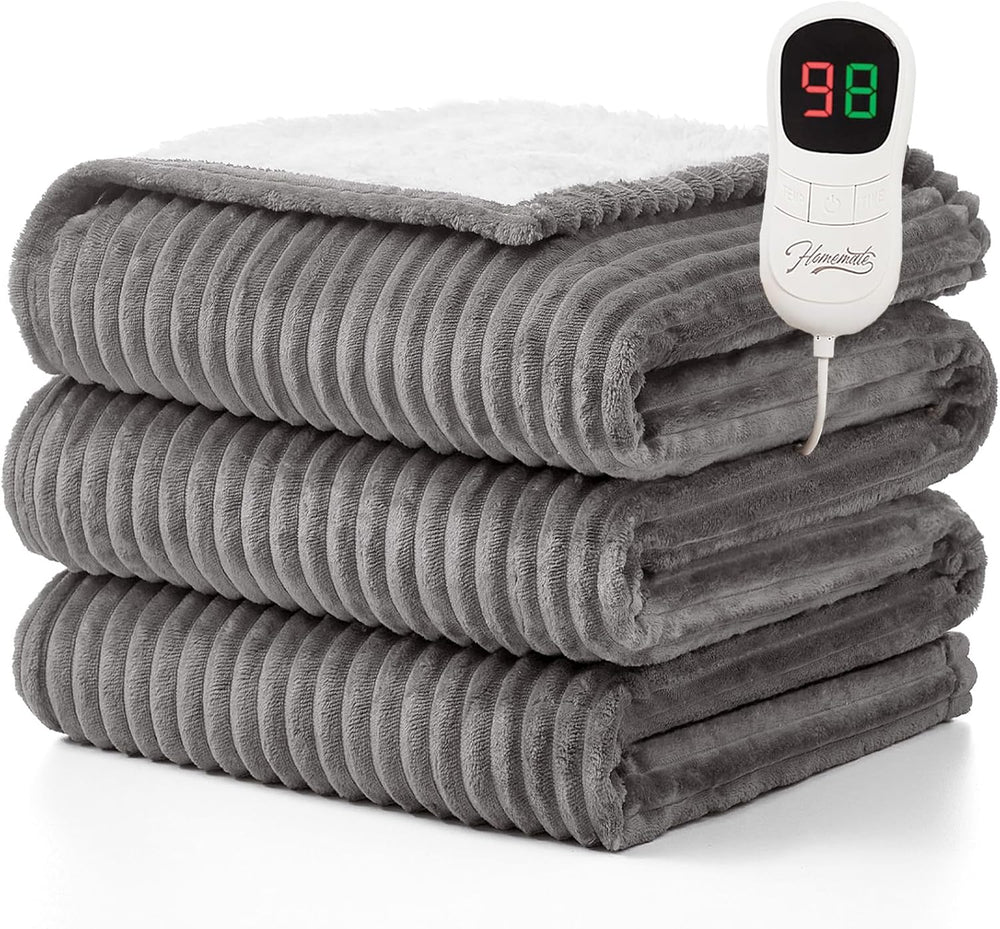 Homemate Heated Blanket Electric Heating Throw 50"x60" Soft Flannel...