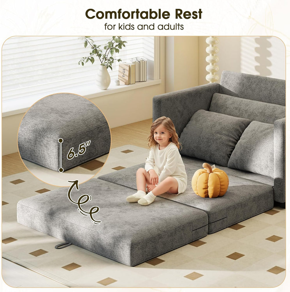 Myroyalsit 51" Convertible Sofa Bed, 2 in1 Folding Sofa Bed, Loveseat Sl...