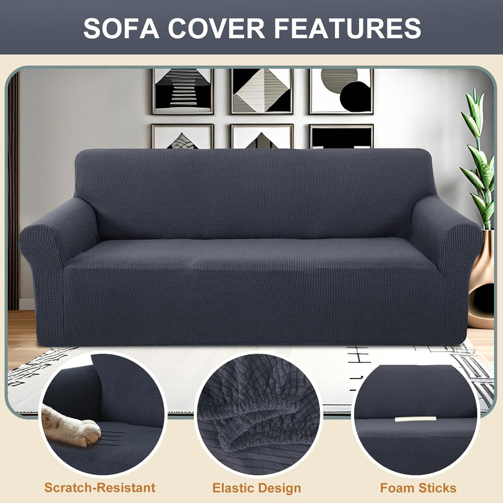 Stretch Recliner Chair Cover for Armchair, Small, Dark Gray