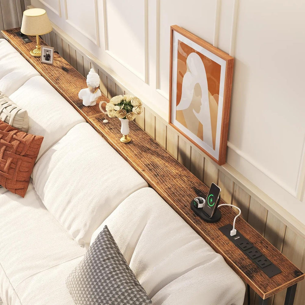 78.7’’ Narrow Console Table with 26"–34" Height Adjustable, Behind ...
