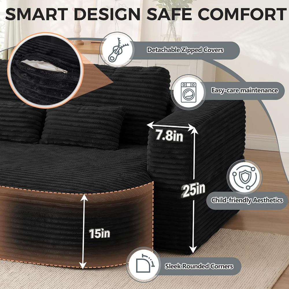 75" Boneless Couch Bed,Fold Up Sleeper Sofa for Adults