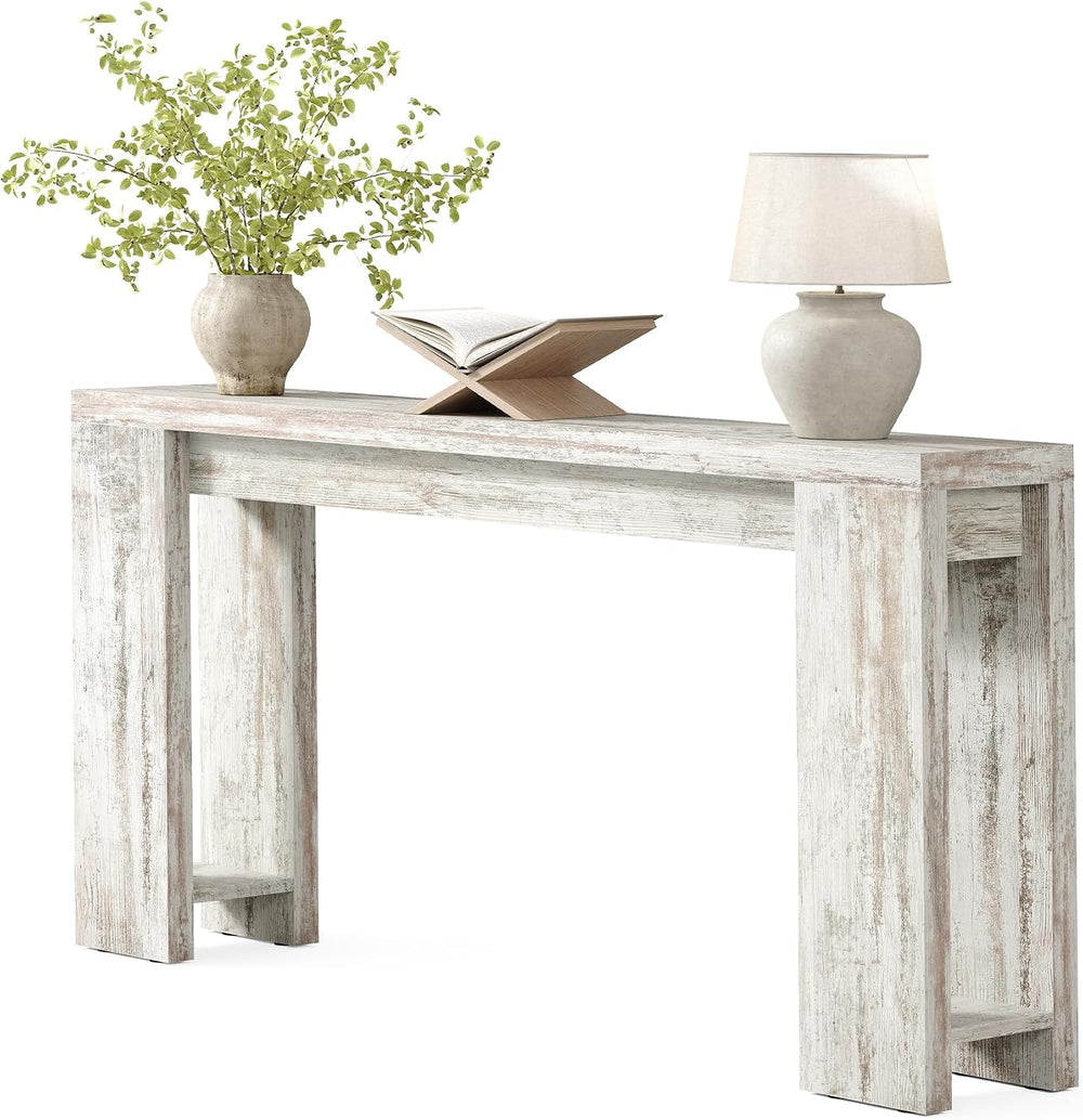 LITTLE TREE 70.9-Inch Entryway Table, Long Narrow Farmhouse Sofa Console Tabl...