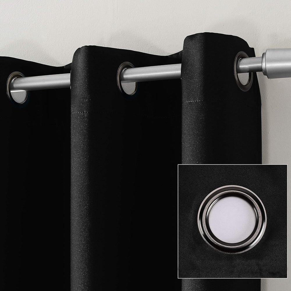 Sun Zero Nordic 2-pack Theater Grade Extreme 100% Blackout Grommet Curtain Pa...