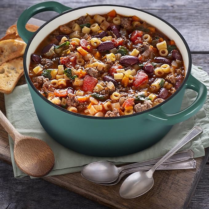E-far 3 Qt Enameled Cast Iron Dutch Oven