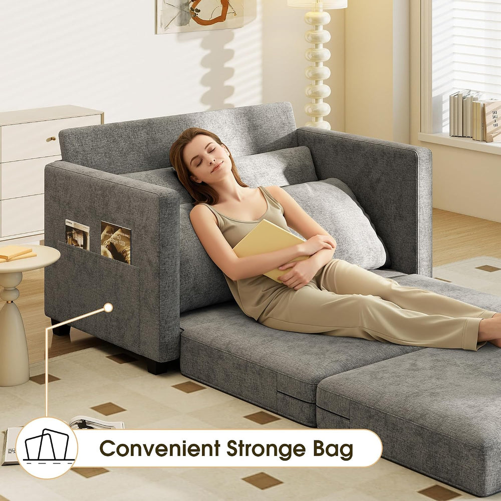 Myroyalsit 51" Convertible Sofa Bed, 2 in1 Folding Sofa Bed, Loveseat Sl...