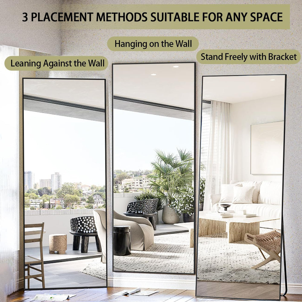BEAUTYPEAK Full Length Mirror, 71"x26" Standing Hanging or Leaning ...