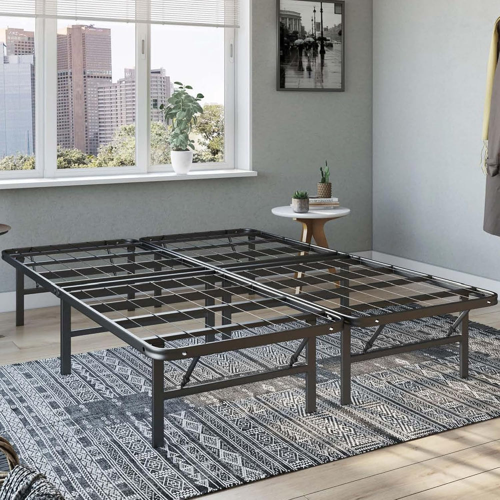 Hercules 14 Inch Folding Metal Bed Frame & Mattress Foundation, Twin Size