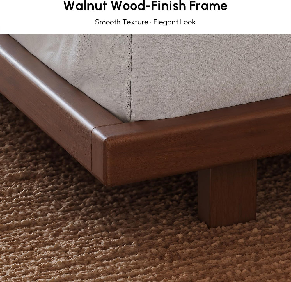 homary Japanese Style Queen Floor Bed Frame, 6.3" Low Profile Tatami Pla...