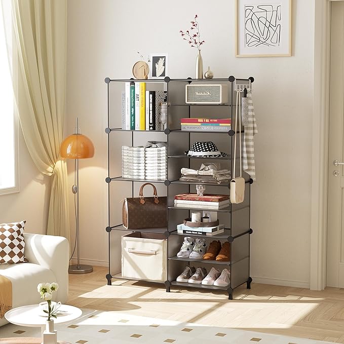 AWTATOS Closet Organizer 8 Cube Storage Shelves Clothes Organizers Stackable