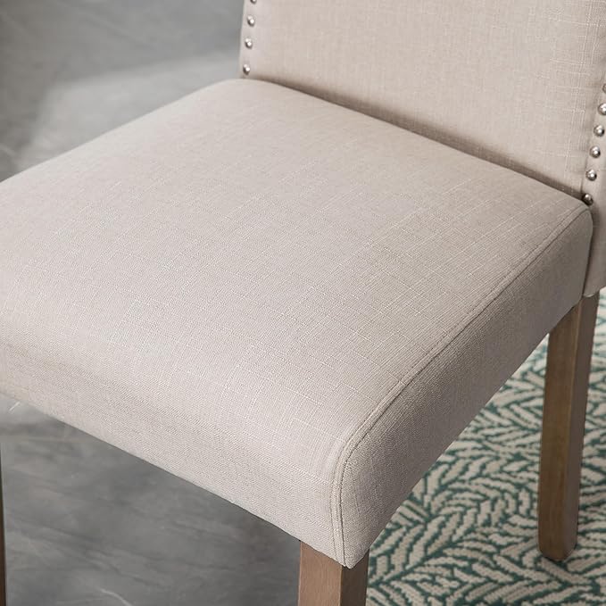 Upholstered Dining Chair Modern Stylish Parsons Kitchen Diner High Back with ...