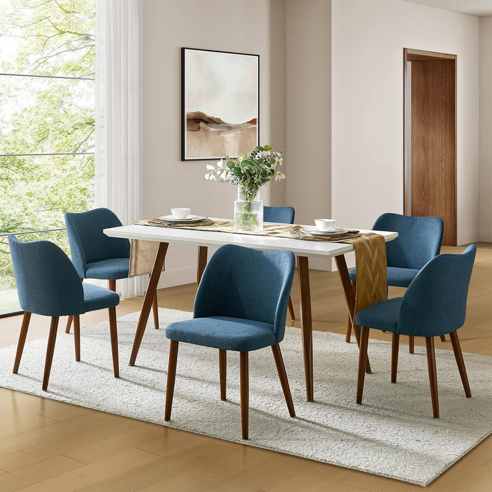 Dining Chairs Set of 6, Upholstered Kitchen Dining Room Chair Set Morden Acce...