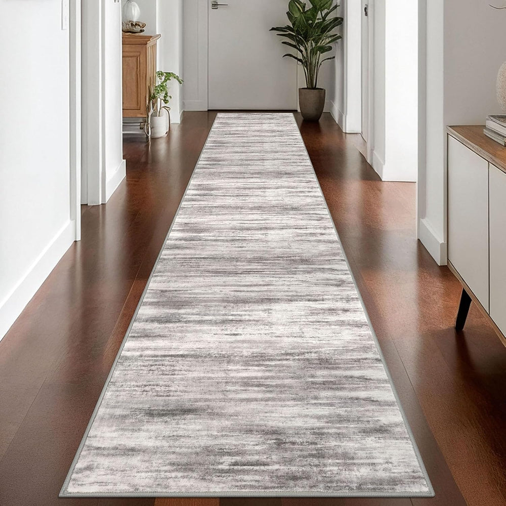 KOZYFLY Modern Abstract Washable Rug Runner 2.6x14 Hallway Rug Runner Non-Slip