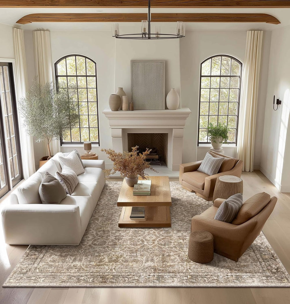 Machine Washable Rugs for Living Room: 10x14 Area Rugs for Bedroom