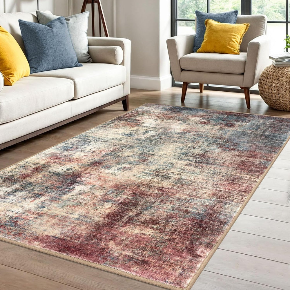 IOHOUZE Abstract Area Rug 4x6 Ft Washable Rugs
