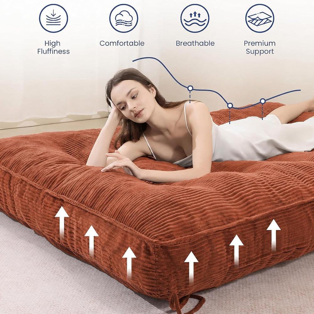 JUIKURY 8" Futon Mattress Queen Size, Thick Futons Sofa Couch Bed Sleepe...