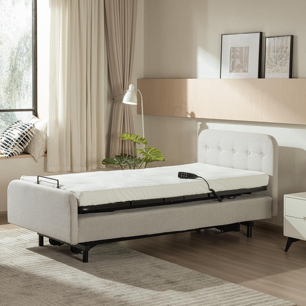 Twin XL Adjustable Bed Frame Without Legs for Rv Platform Storage Bed