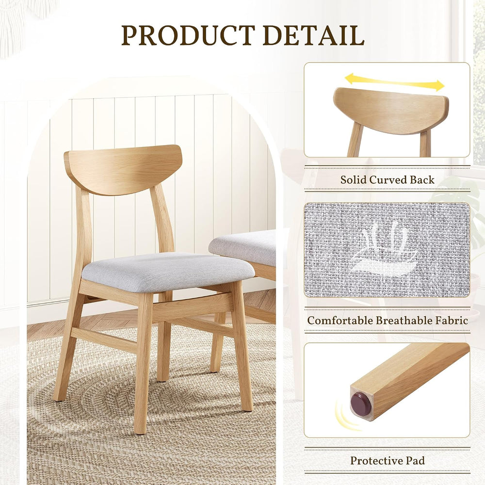 P PURLOVE Modern 3 Piece Table Set, Wood Triangular Table (Natural)