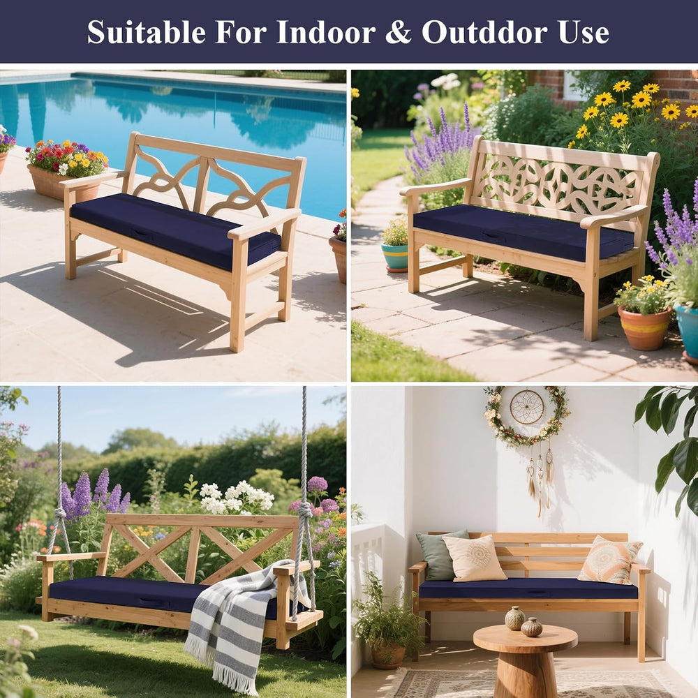SHACOS Outdoor Bench Cushions 54 x 16 x 3.2 Inch Thick Bench Cushion