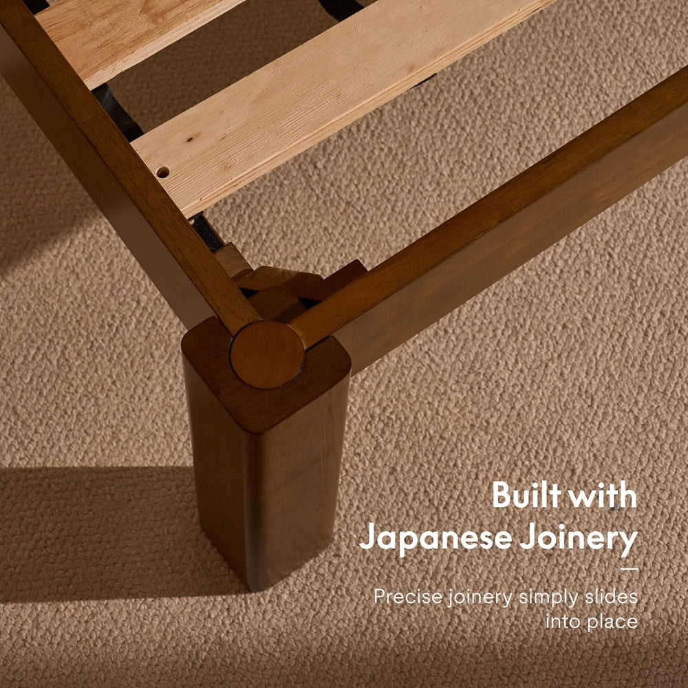 FLEXISPOT Hako G2 Japanese Joinery Bed Frame Queen, No-Tool Assembly
