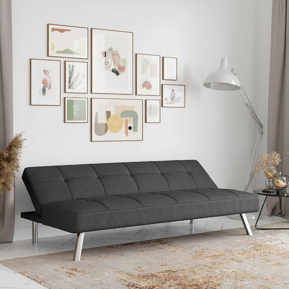 Serta® Rane Futon Sofa Bed 66.1", 3-in-1 Convertible Couch Sleeper for S...